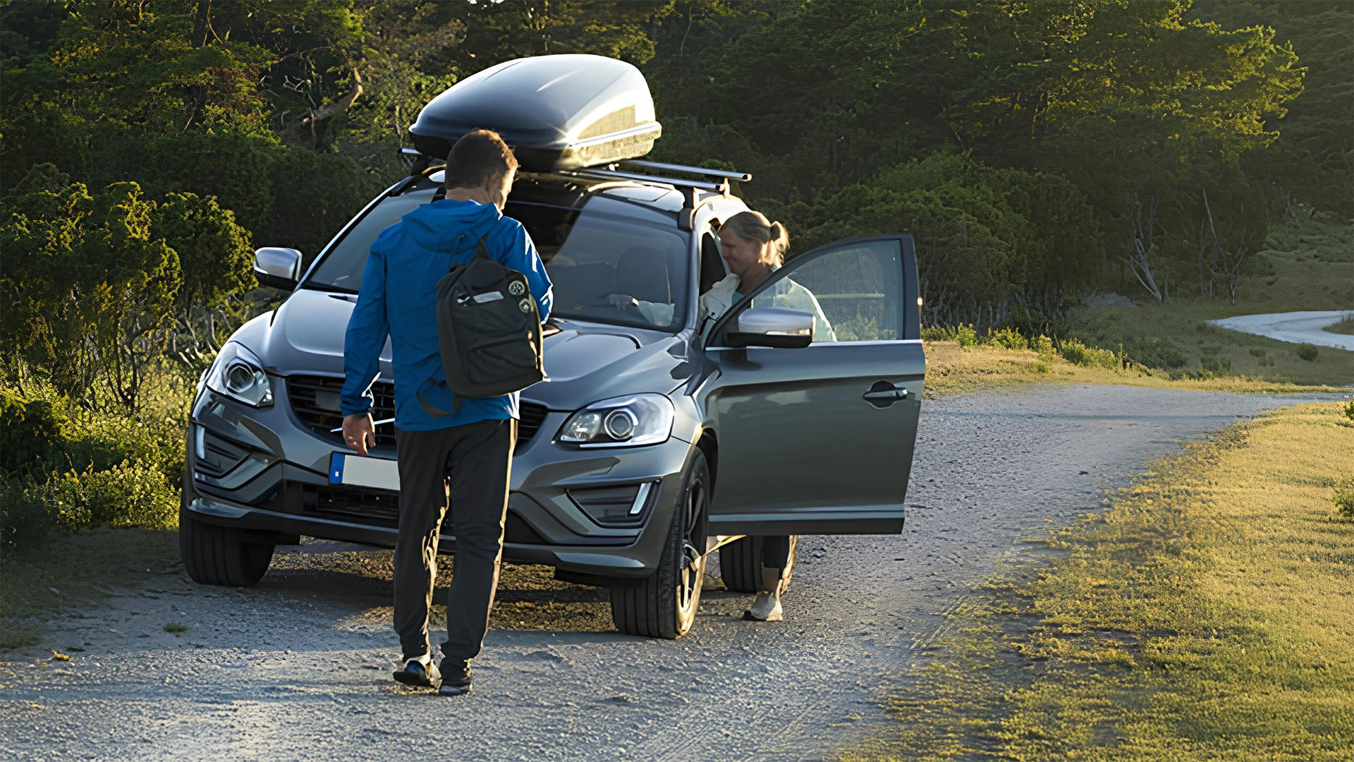 Familj på bilsemester